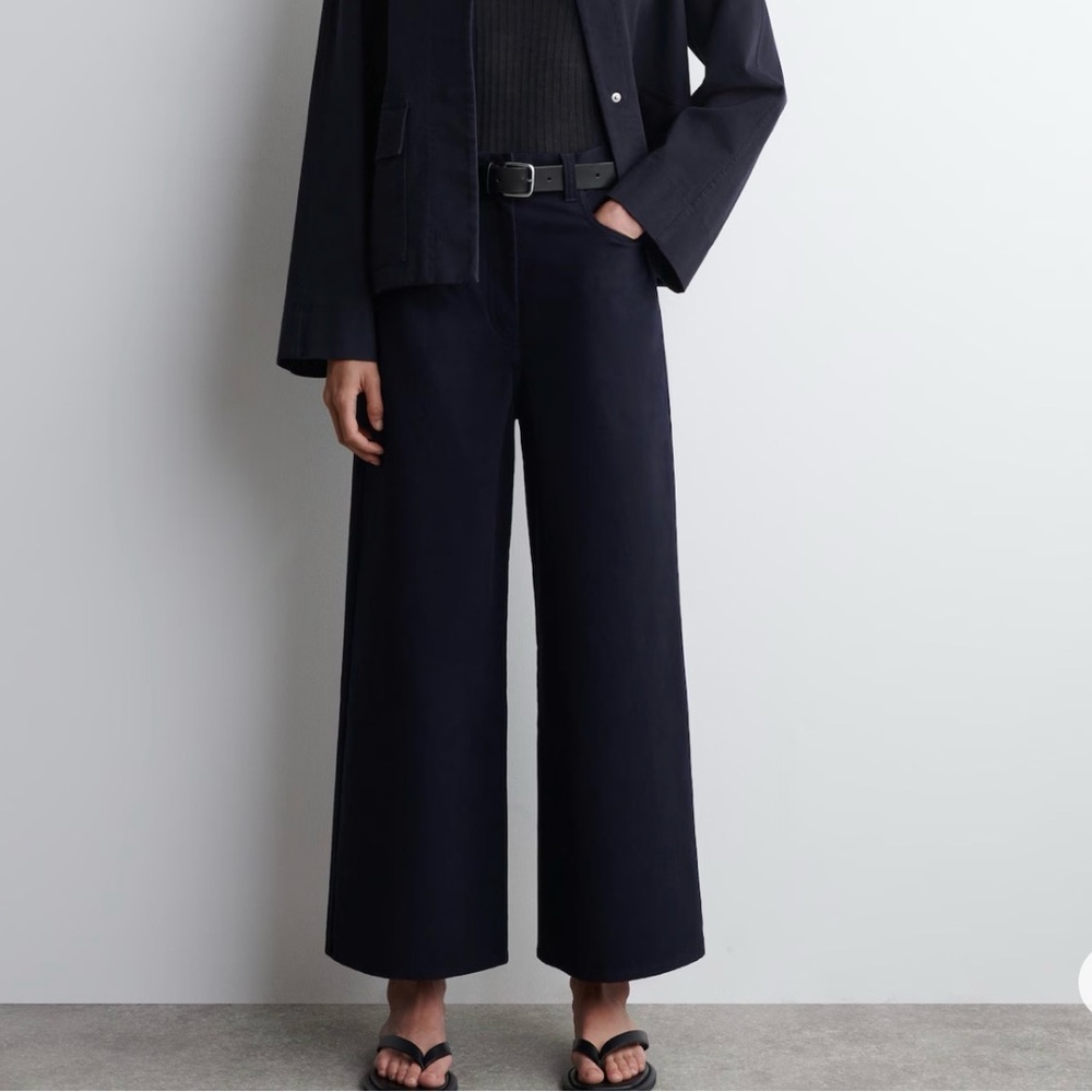 COS Wide Leg Cropped Pull On Pants